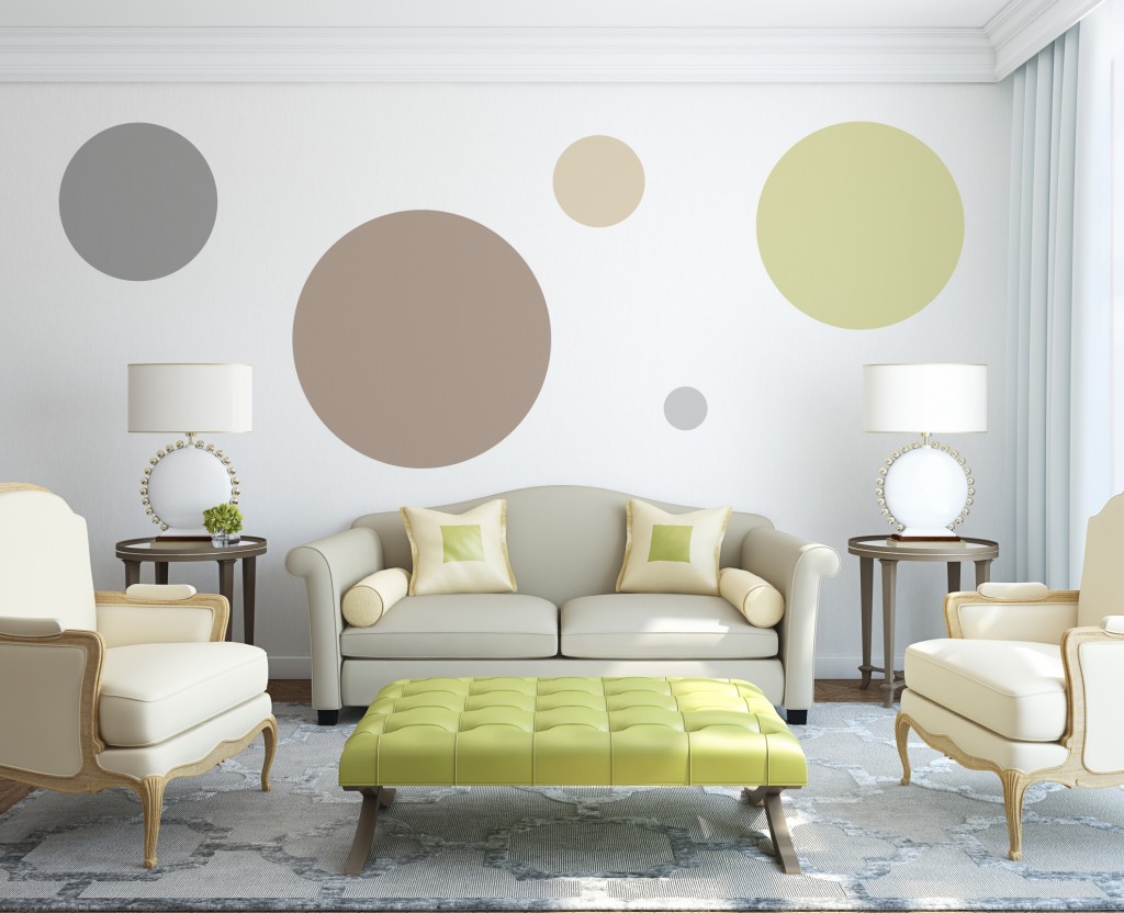 decoracion con circulos en muros