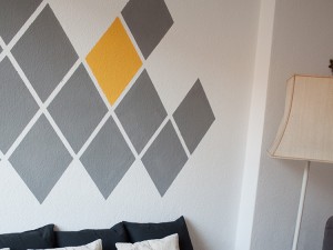Técnica para decorar muros: Arlequín o diamante