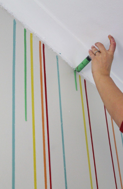 Rayas geniales con jeringas y pintura
